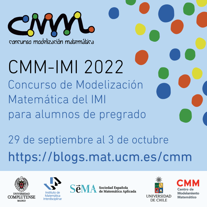 Invitación a Concurso de Modelización Matemática CMM-IMI 2022
