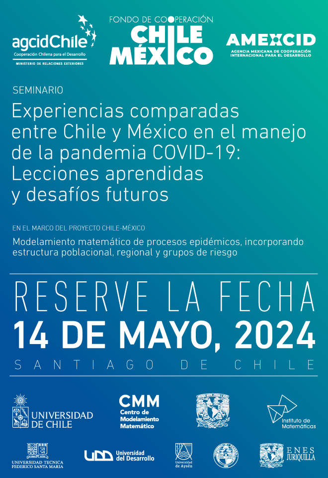 RESERVE LA FECHA Seminario Chile-México Modelamiento matemático de procesos epidémicos