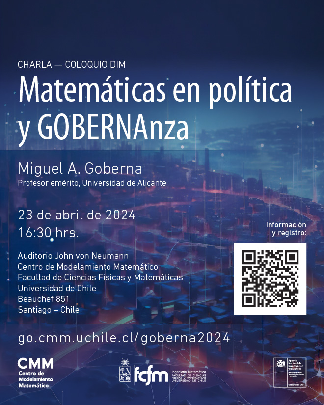 Invitación a charla Matemáticas en política y GOBERNAnza