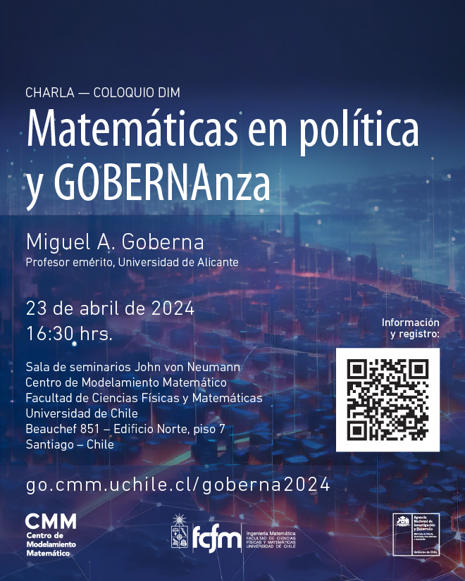 Invitación a charla Matemáticas en política y GOBERNAnza